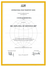 IRU diploma of honour